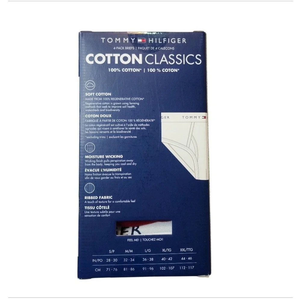 Tommy Hilfiger Classic Cotton Briefs Men's Underwear 4-Pack Size XL